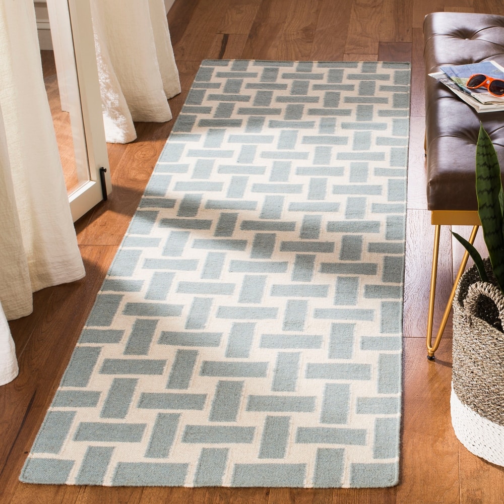 SAFAVIEH Handmade Flatweave Dhurries Leigh Modern Wool Rug