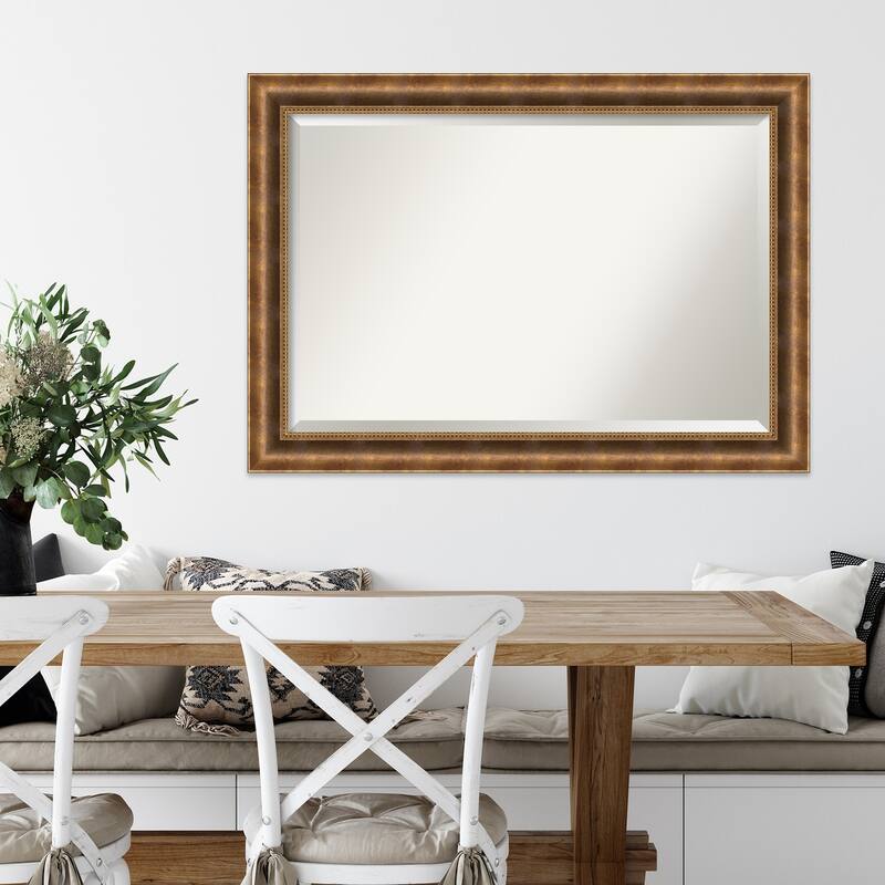 Beveled Wood Wall Mirror - Manhattan Bronze Frame - Manhattan Bronze - Mirror Size: 36 x 24