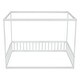 preview thumbnail 11 of 49, Full Size Wood Canopy Bed with Guardrails,Floor Bed For Kids