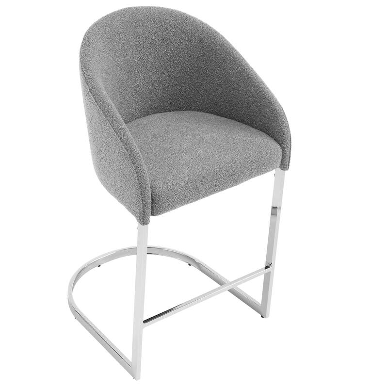 26" Fabric Upholstered Counter Height Bar Stools with Arms - 37" H x 22.4" W x 22" D