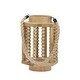 preview thumbnail 2 of 1, Wood 11" Lantern With Rope Handle, Brown 11"H - 6.75" x 7.75" x 11.0"