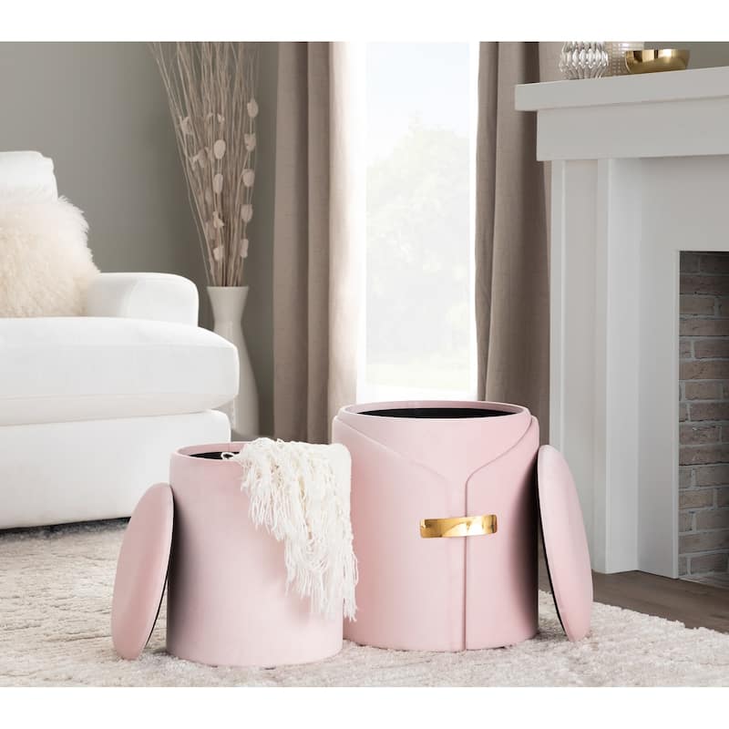Silver Orchid Dahlia Ottoman Set