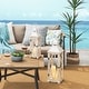 preview thumbnail 13 of 49, Glitzhome 2-Piece Oversize Farmhouse Wood/ Metal Hanging Candle Holders Decorative Lanterns