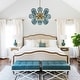 preview thumbnail 4 of 56, 18-Light Cluster Blue Glass Bubble Chandelier - 25in Wide Gold