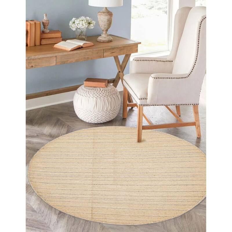 Kashkuli Gabbeh Cream Rug 4'0" x 4'0" - 4'0 x 4'0