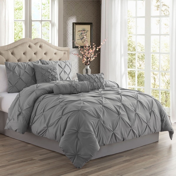 Gray comforter set sales queen