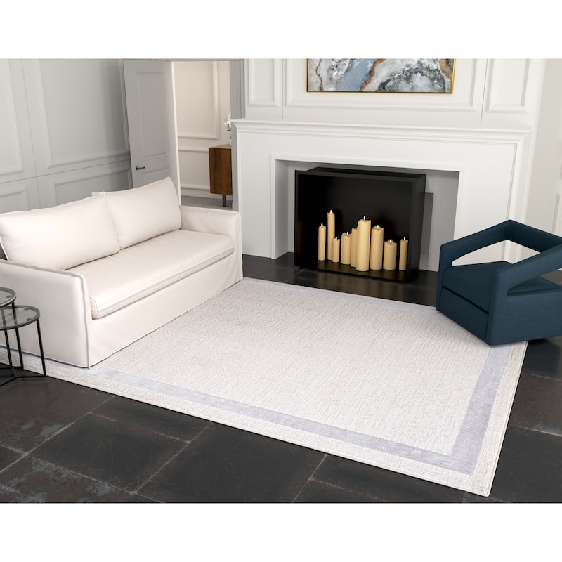 Silver Orchid Monel Sleek Contemporary Rug - 3'3" x 4'11"