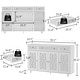 preview thumbnail 4 of 8, 55.1" Accent Storage Cabinet Mirror Sideboard Buffet Cabinet Buffet
