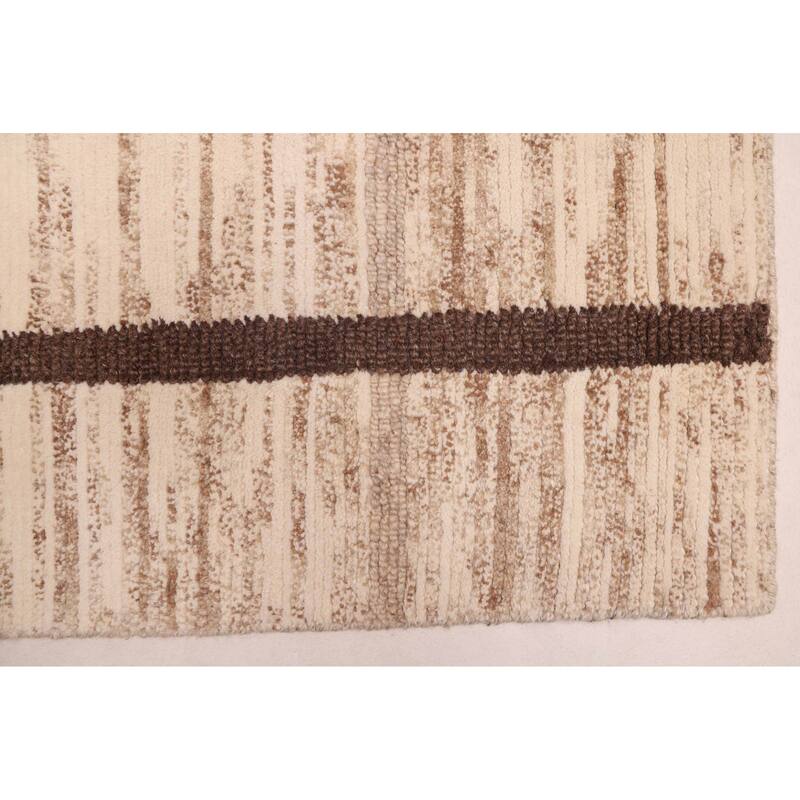 ECARPETGALLERY Hand-knotted Opulence Ivory, Tan Wool Rug - 7'11 x 9'11