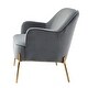 preview thumbnail 51 of 117, Barbara 43" Contemporary Velvet Loveseat Sofa with Goldtone Metal Legs by HULALA HOME