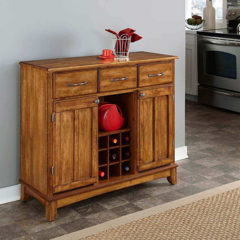 Homestyles Buffet Of Buffets Brown Wood Buffet - 42" x 17" x 36"