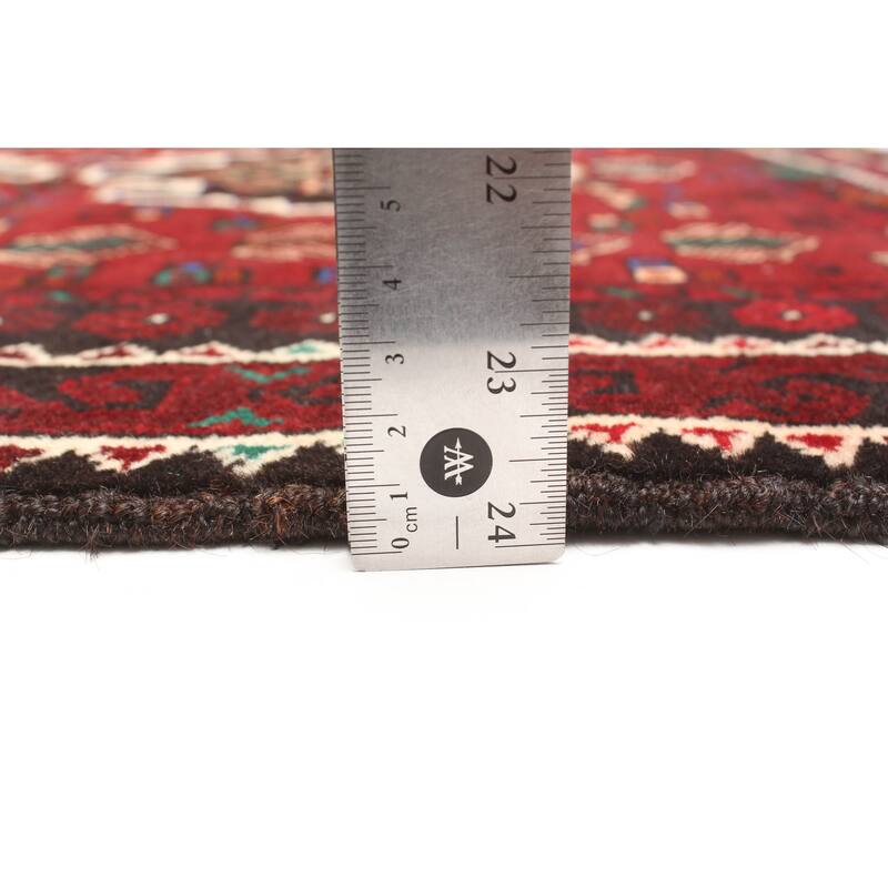 ECARPETGALLERY Hand-knotted Teimani Dark Red Wool Rug - 2'9 x 3'10