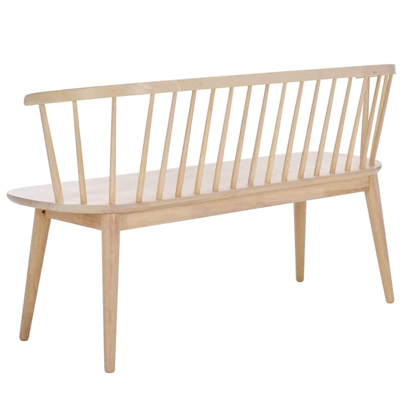 SAFAVIEH Sibyl Farmhouse Solid Wood Spindle Bench - 53"W x 19"D x 31"H