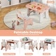 preview thumbnail 8 of 10, Costway Kids Drawing Table & Chair Set Graffiti Toddlers Art Activity - See Details