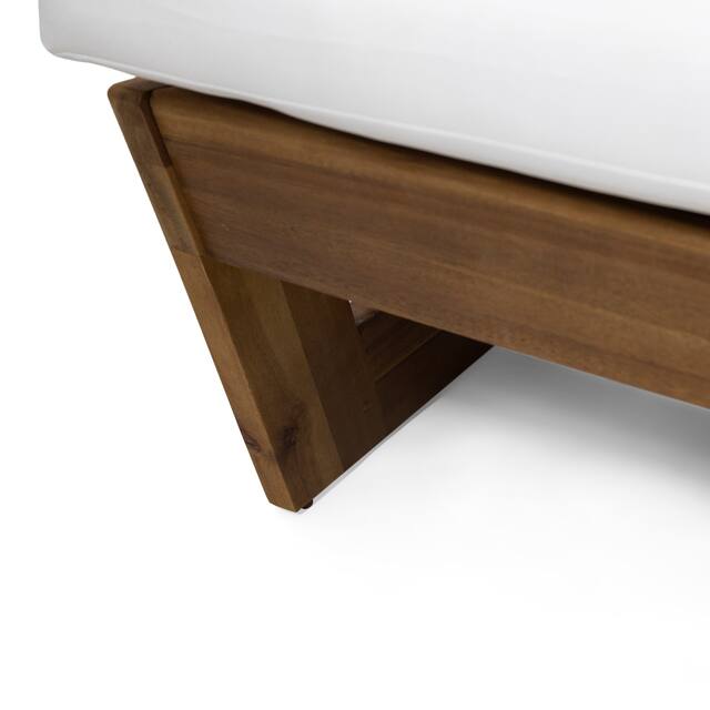 Sherwood Outdoor Acacia Club Chairs with Cushions (Set of 2) by