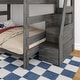 preview thumbnail 12 of 22, Max and Lily Modern Farmhouse Queen Over Queen Bunk Bed With Staircase