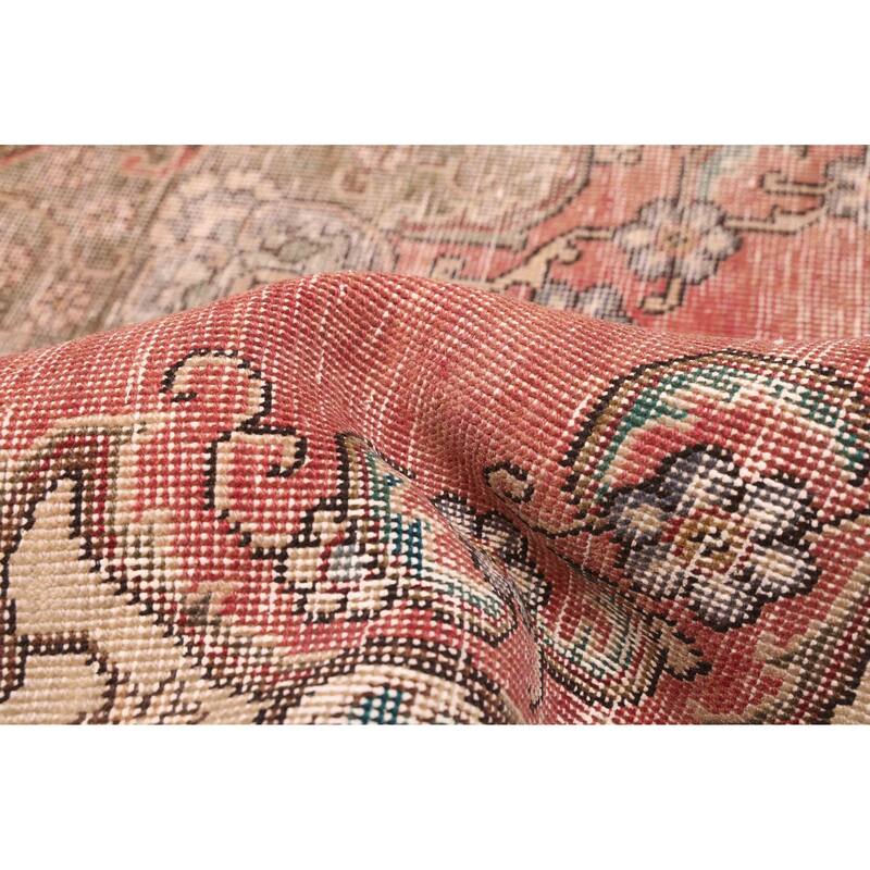 ECARPETGALLERY Hand-knotted Antalya Vintage Dark Copper Wool Rug - 5'9 x 9'1