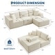 preview thumbnail 32 of 54, 109'' Corduroy Modular Sectional Sofa with Chaise