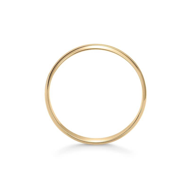 Clover Yellow Gold High-Polish Classic Wedding Band 4-6mm