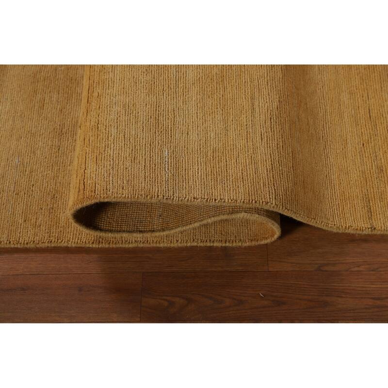 Yellow Gabbeh Modern Area Rug Handmade Wool Carpet - 6'7"x 9'2"