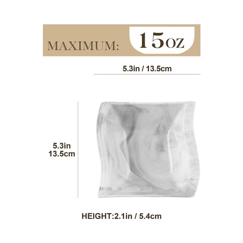 MALACASA Flora Porcelain 6-Piece 15 Oz. Cereal Bowl
