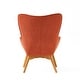 preview thumbnail 67 of 76, Hariata Mid-Century Modern Wingback Fabric Chair/Ottoman Set by Christopher Knight Home