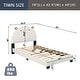 preview thumbnail 6 of 18, Sheep Design Upholstered Twin Size Platform Bed for Kids, with Slatted Bed Base, Stability and Sturdiness