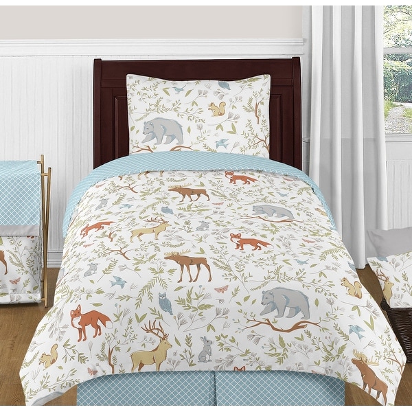 Woodland Animal Toile Collection Boy or Girl 4 piece Twin size
