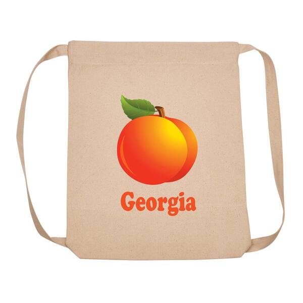 Shop 18 Beige Backpack With Adjustable Strap And Georgia Peach Design N A Overstock 31471656