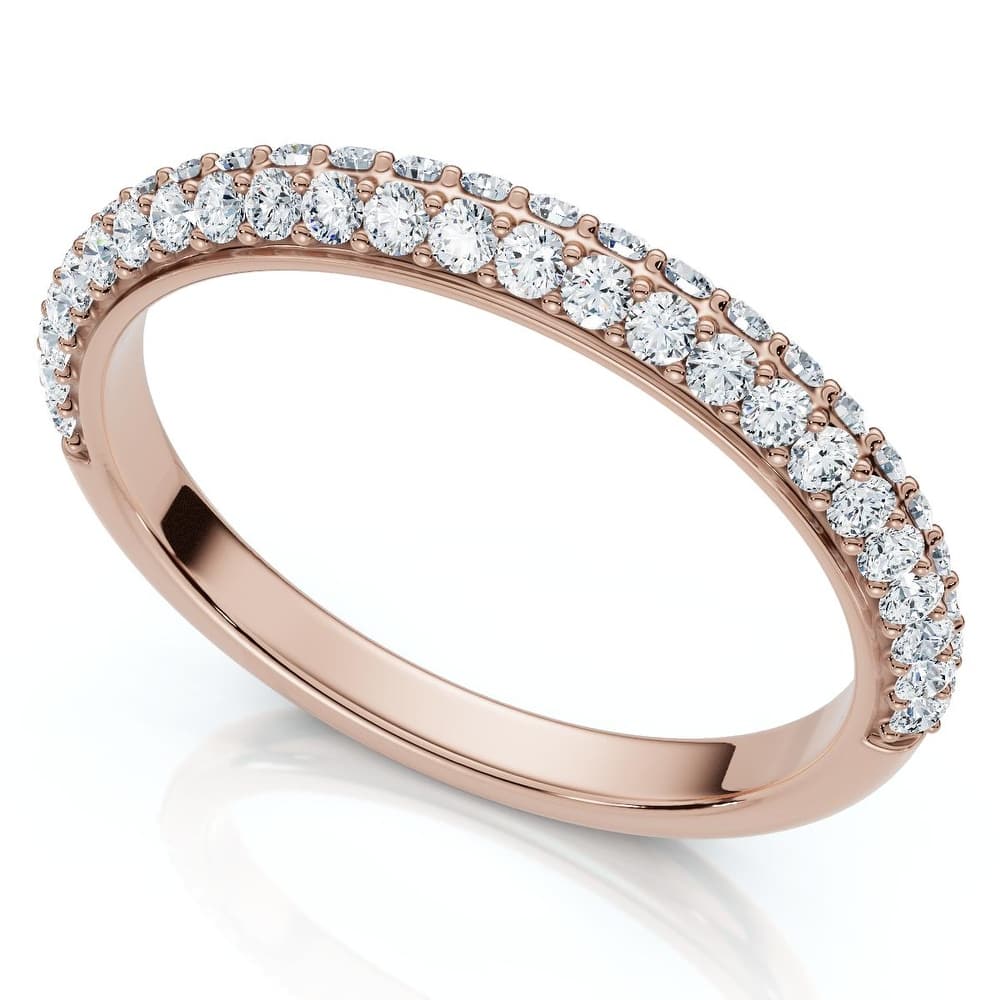 Bliss Diamond 1/4Ct TW Diamond Micro Pave Wedding Ring Stackable Band Gold Lab Grown