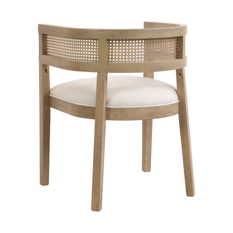 Lythor 7pc Dining Set with Cushioned Seats, Cane Rattan Webbing, Rubberwood by Christopher Knight Home
