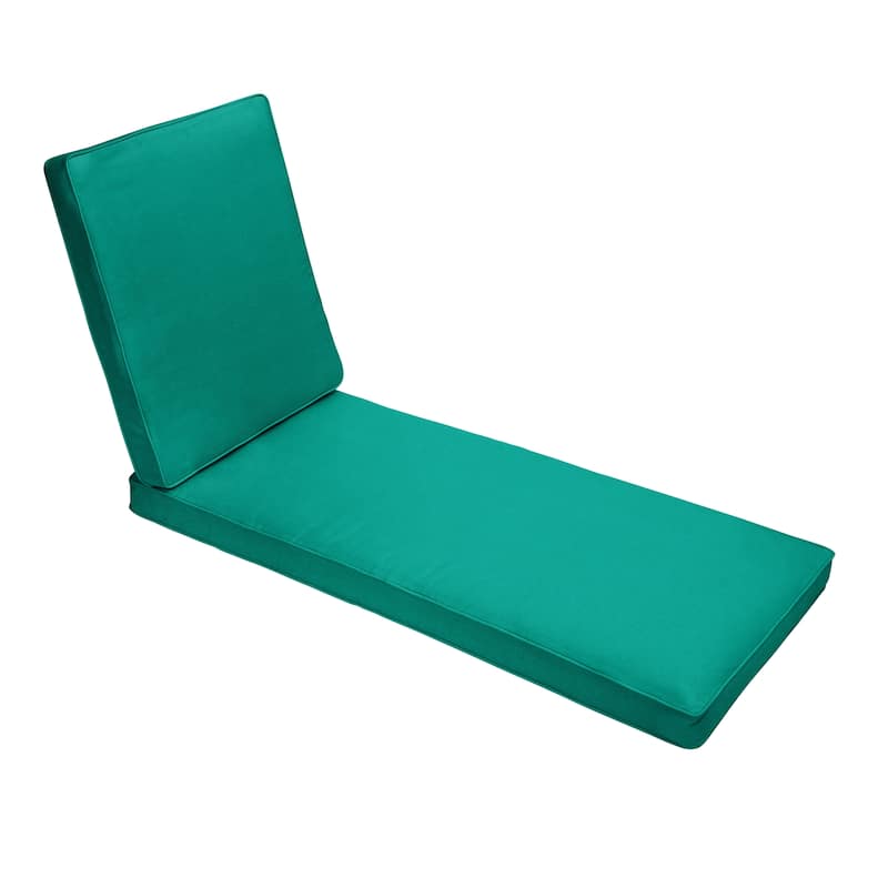 Sorra Home Sunbrella Indoor/Outdoor Chaise Lounge Cushion - 24"W x 73"L x 3"H