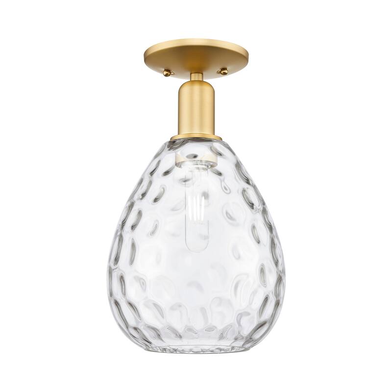 Innovations Lighting Endless Possibilities Arcadia - Waverly - 1 Light 8" Semi-Flush Mount - Satin Gold