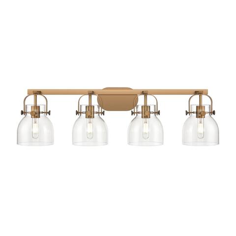 Innovations Lighting Pilaster II Bell - 4 Light 6" Wall-Mounted Bath Vanity Light