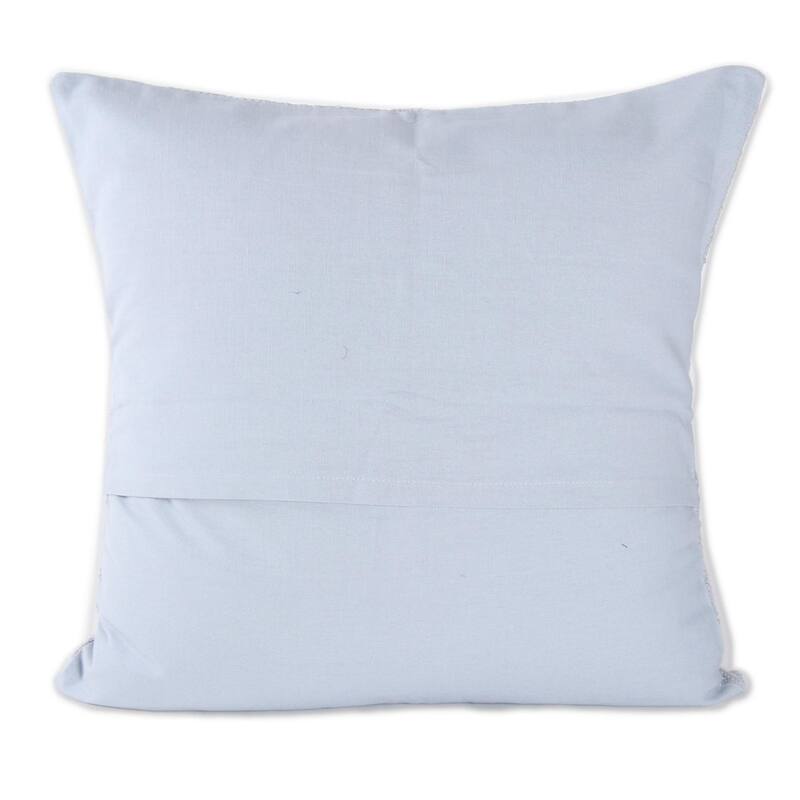 Novica Handmade Pearl Grey Pattern Cotton Cushion Covers (Pair, 18 Inch) Bed Bath & Beyond