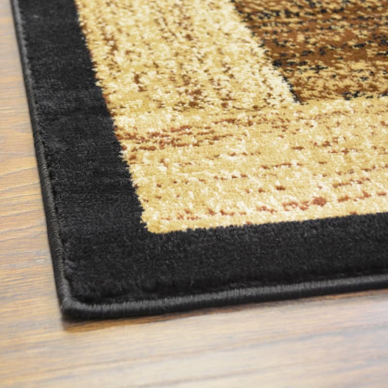 Mayberry Hearthside Rustic Panel Striped Lodge Area Rug