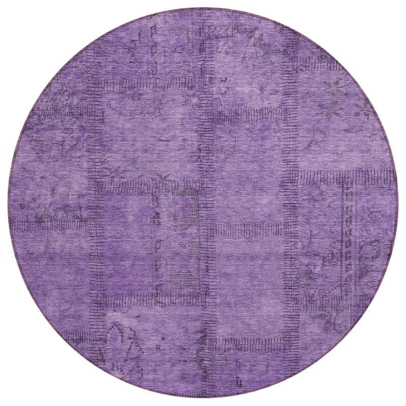 HomeRoots Patchwork Transitional Rectangle Outdoor Rug