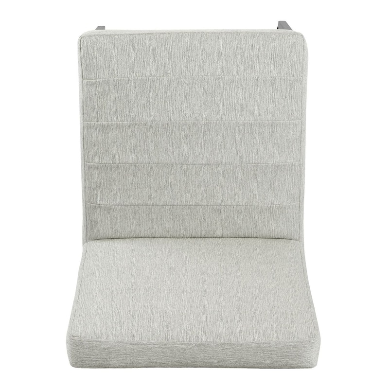 HomePop Channeled Upholstery Dining Chair on metal frame -Single Pack