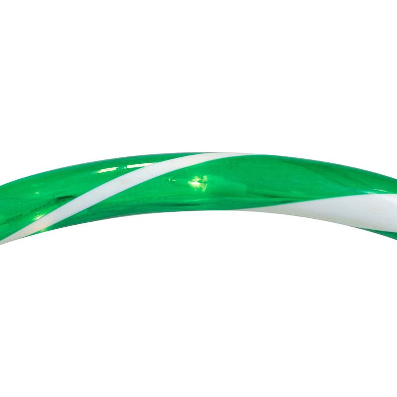 Lighted Candy Cane Outdoor Christmas Arch Pathway Markers - 11" - Green - Set of 3