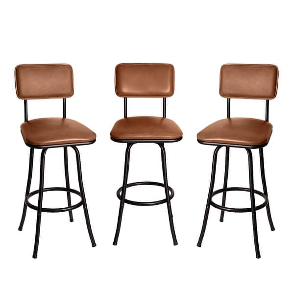 slide 2 of 14, Azalea Park Swivel Barstool with Adjustable Height, Set of 3