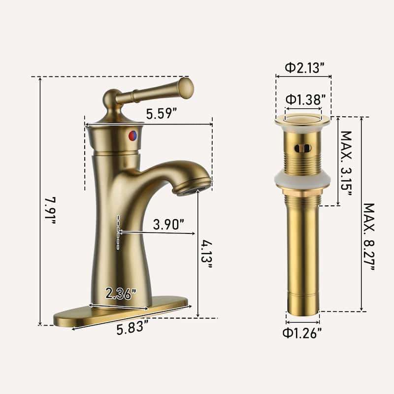 Clihome Single Handle Bathroom Sink Tap Basin Faucet