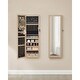 preview thumbnail 21 of 31, 6 LED Lights Lockable Wall Mounted Jewelry Armoire with Full-Length Mirror