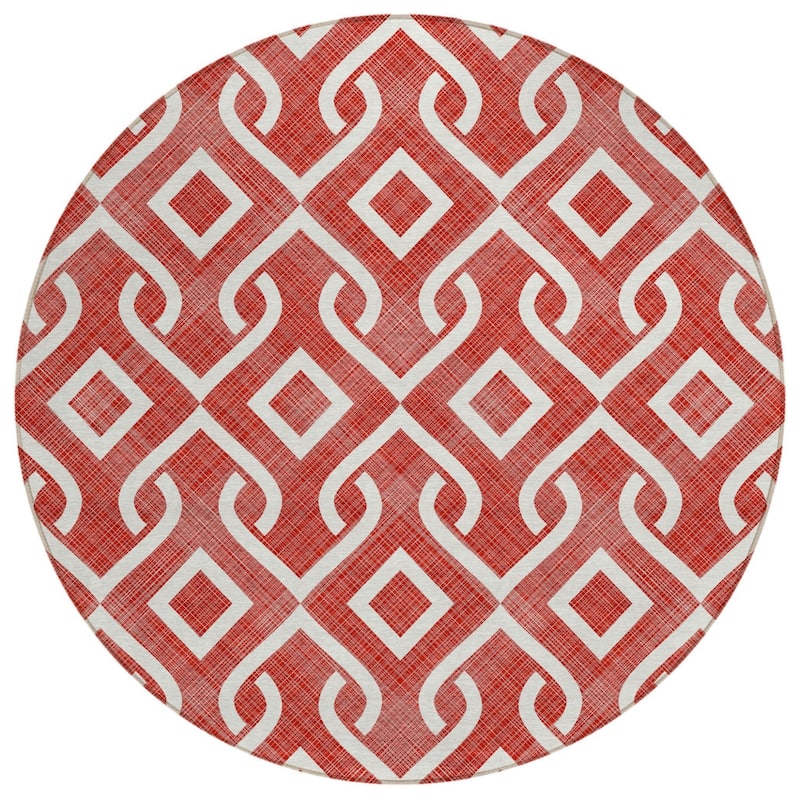 HomeRoots Geometric Transitional Rectangle Outdoor Rug