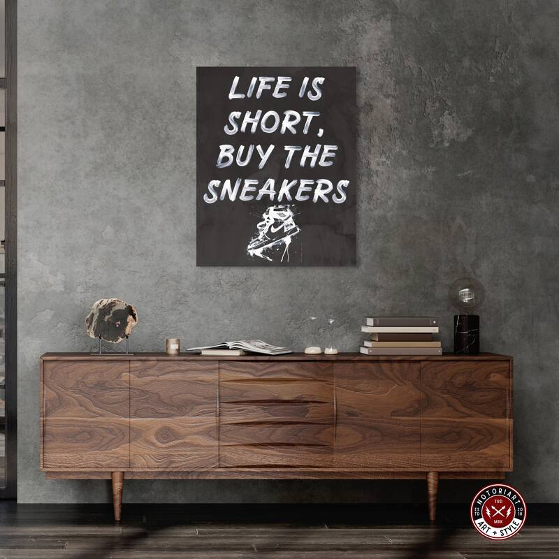 Notoriart Buy The Sneakers Gallery Wrapped Sneaker 1 Piece Canvas Wall Art