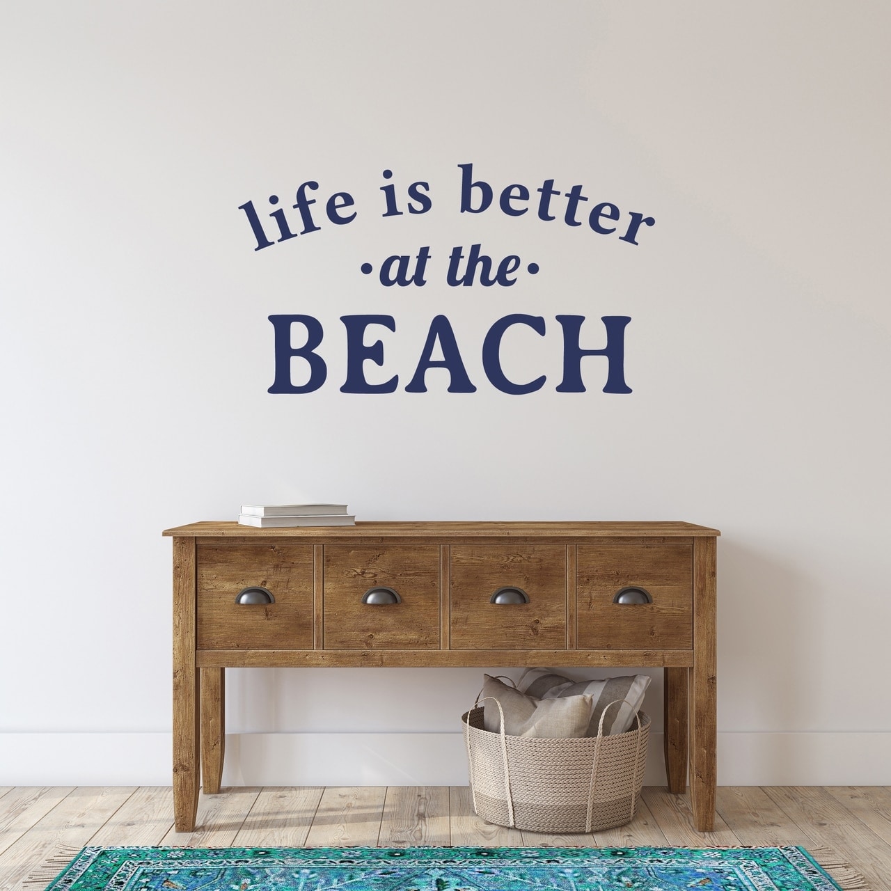 Beach Wall Decal Life is Better in Flip Flops Vinyl Wall Art 2 Color Larger Version