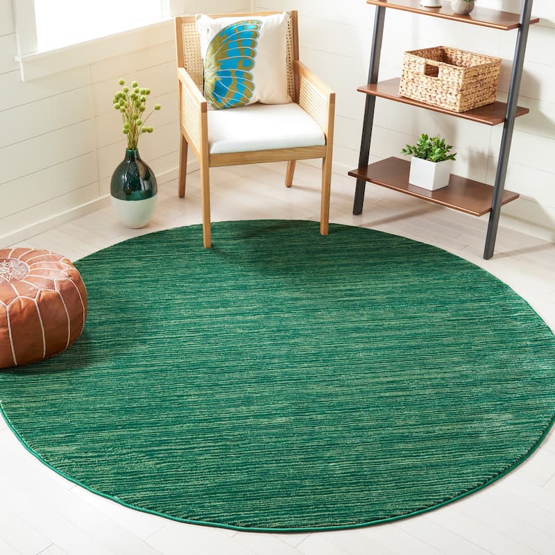 SAFAVIEH Vision Sunanda Modern Ombre Tonal Rug. - 10' Round - Dark Green