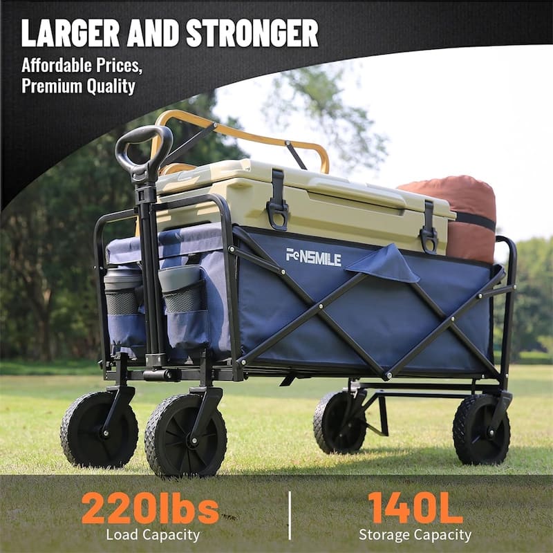 2 Folding Campers,Big Large Capacity Folding Cart Wagon Cart