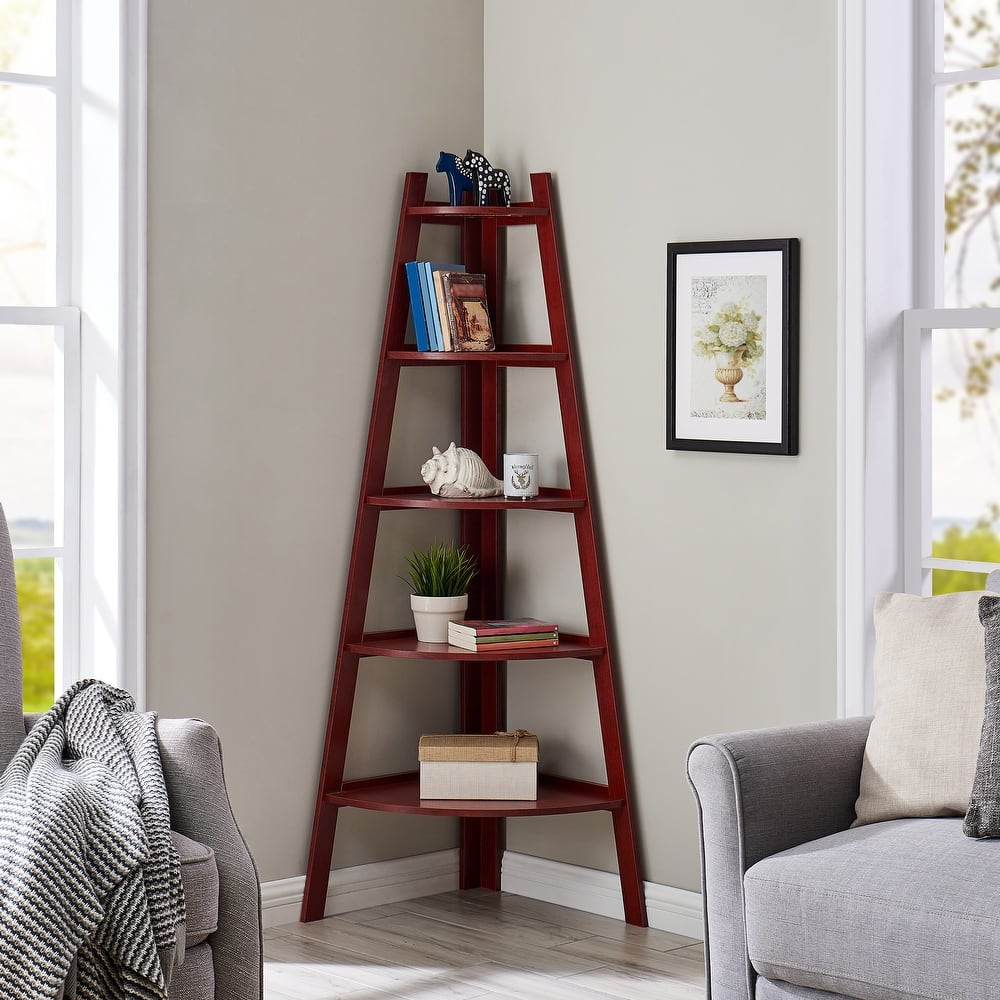 Danya B. 5-Tier Corner Ladder Display Bookshelf
