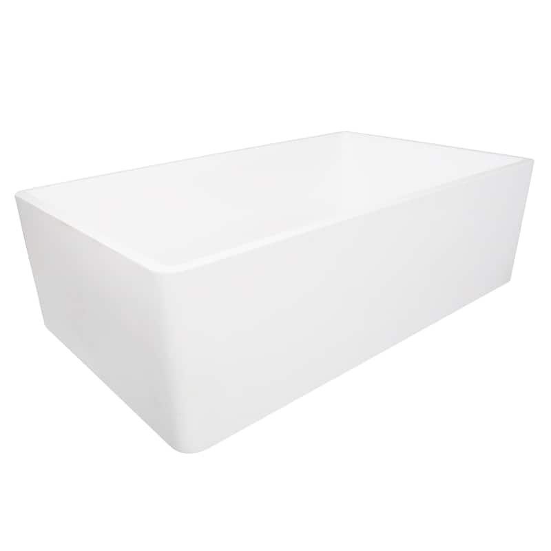 Highpoint Collection 36-inch Solid White Farmsink Farmhouse Sink - 36 x 18 x 9.65