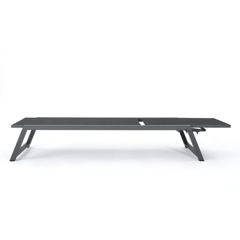 Outdoor aluminum frame mesh chaise lounge chair